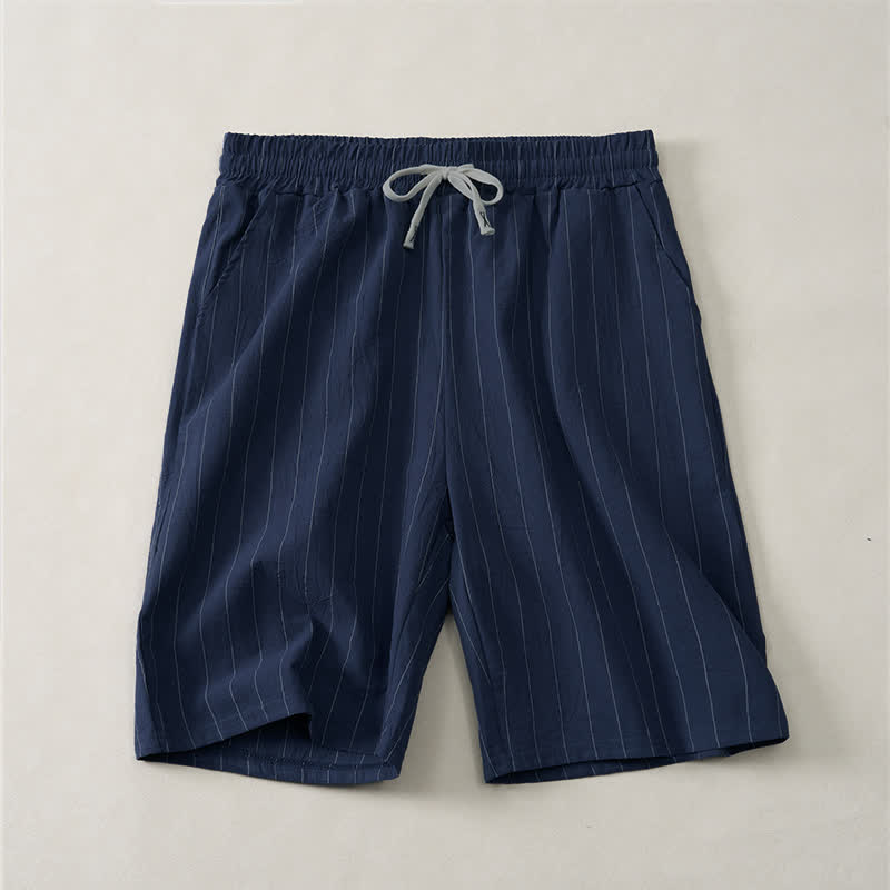 Nimara Ritual Summer Casual Drawstring Striped Men's Shorts With Pockets