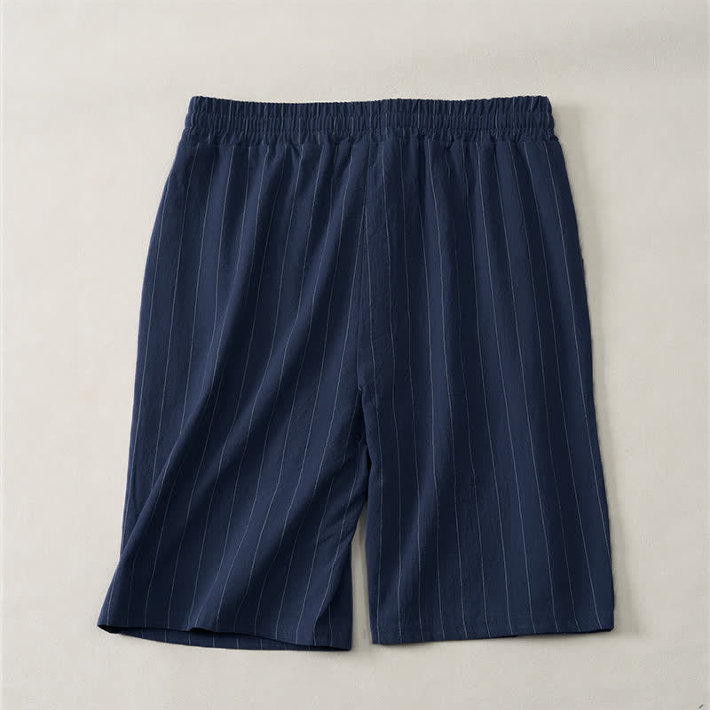 Nimara Ritual Summer Casual Drawstring Striped Men's Shorts With Pockets