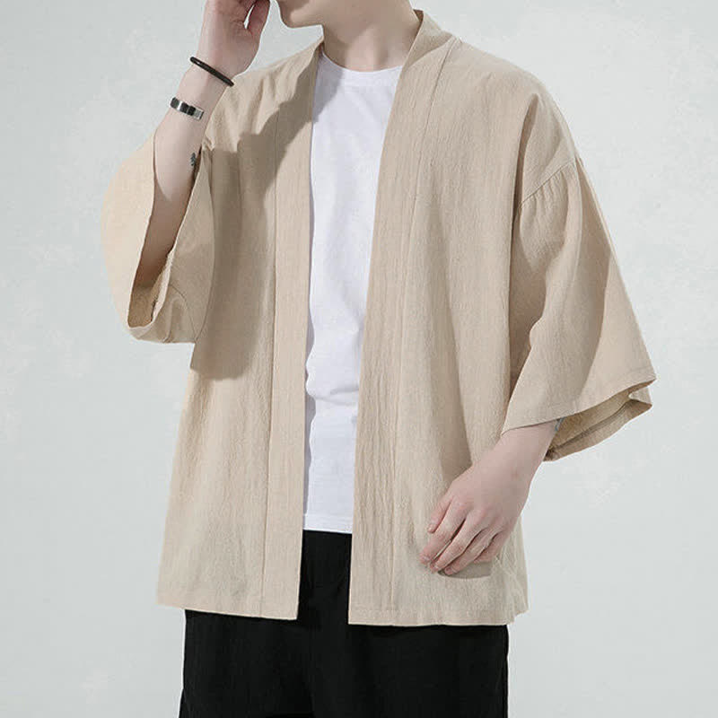 Nimara Ritual Summer Casual Minimalist Solid Men's Kimonos