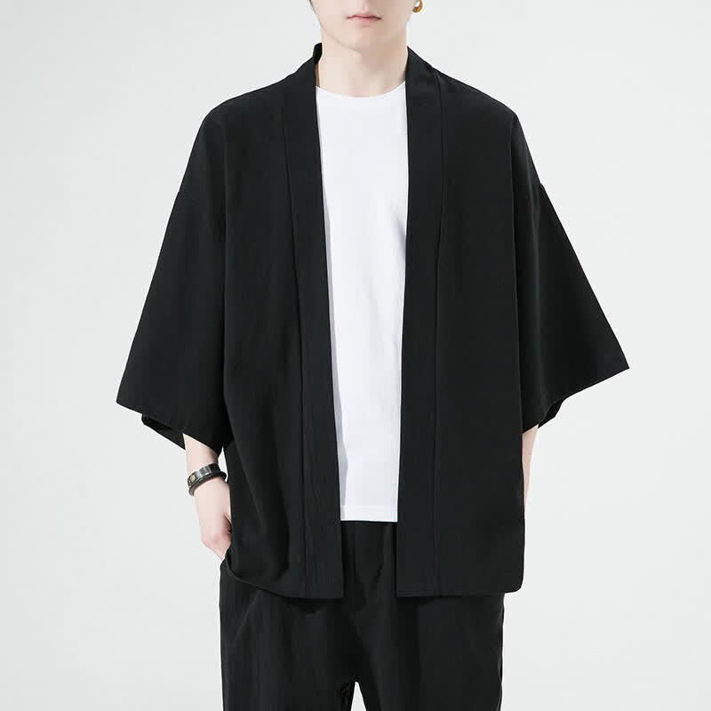 Nimara Ritual Summer Casual Minimalist Solid Men's Kimonos