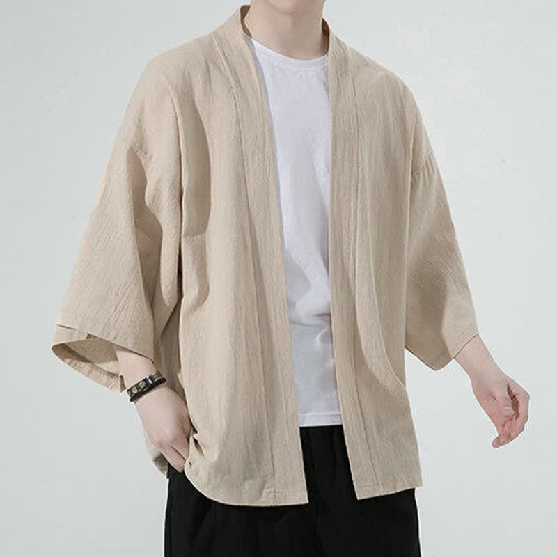 Nimara Ritual Summer Casual Minimalist Solid Men's Kimonos