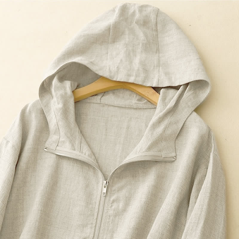 Nimara Ritual Summer Casual Minimalist Drawstring Solid Women's Long Sleeve Shirts With Pocket