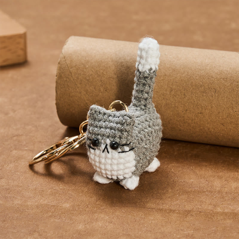 Nimara Ritual Handmade Crochet Cute Cat Bag Charm Softness Keychains