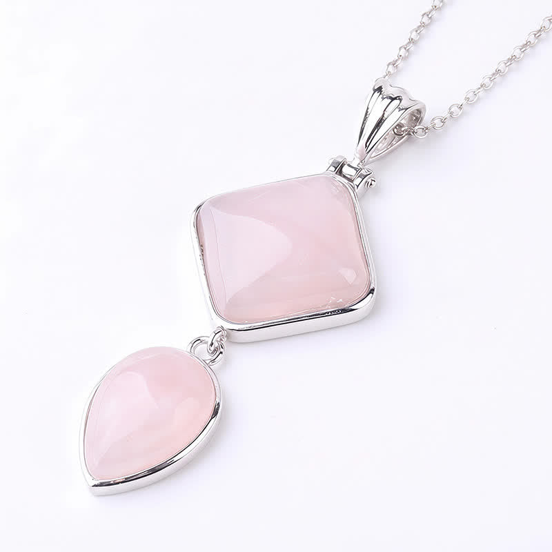 Nimara Ritual Natural Stone Opal Double Pendant Calm Necklace