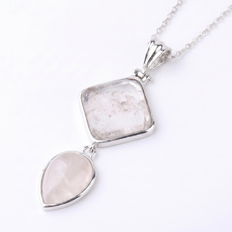 Nimara Ritual Natural Stone Opal Double Pendant Calm Necklace