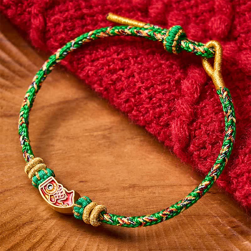 Nimara Ritual Hand-Woven String Koi Fish Strength Rope Bracelet