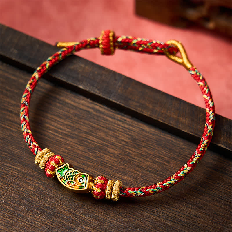 Nimara Ritual Hand-Woven String Koi Fish Strength Rope Bracelet
