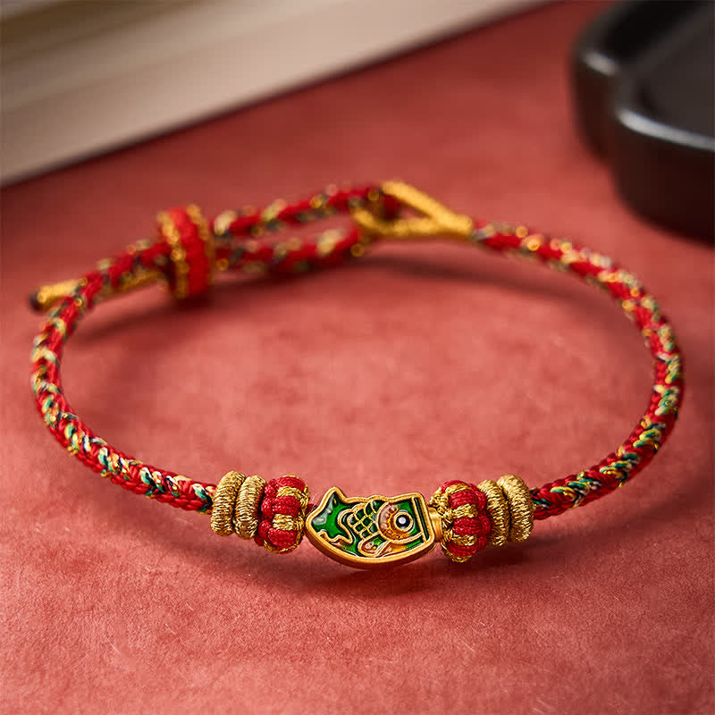 Nimara Ritual Hand-Woven String Koi Fish Strength Rope Bracelet