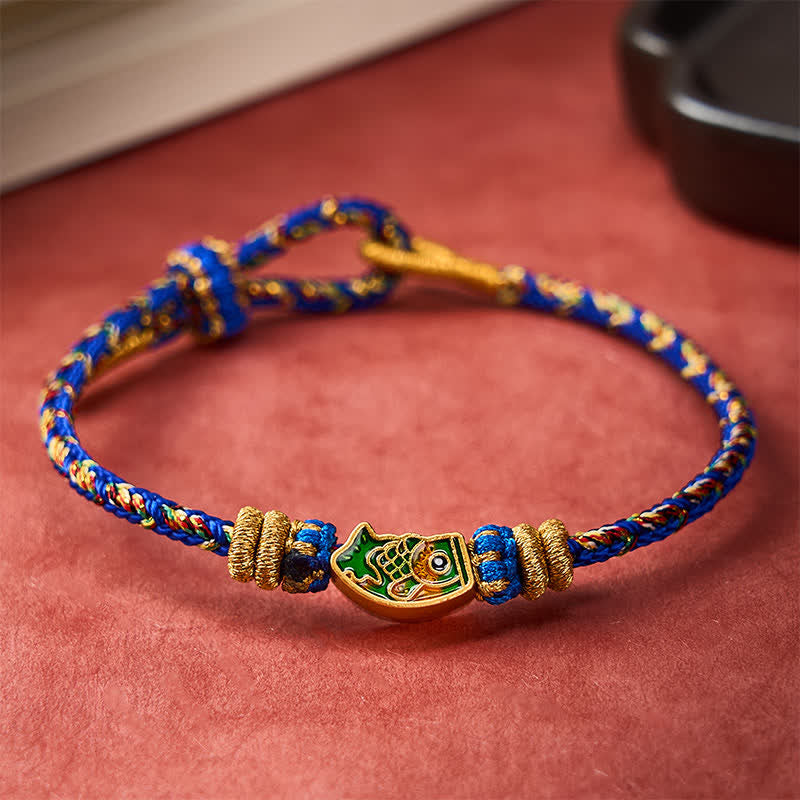 Nimara Ritual Hand-Woven String Koi Fish Strength Rope Bracelet