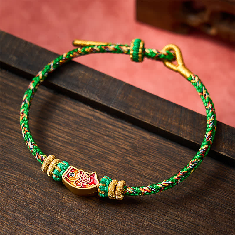 Nimara Ritual Hand-Woven String Koi Fish Strength Rope Bracelet