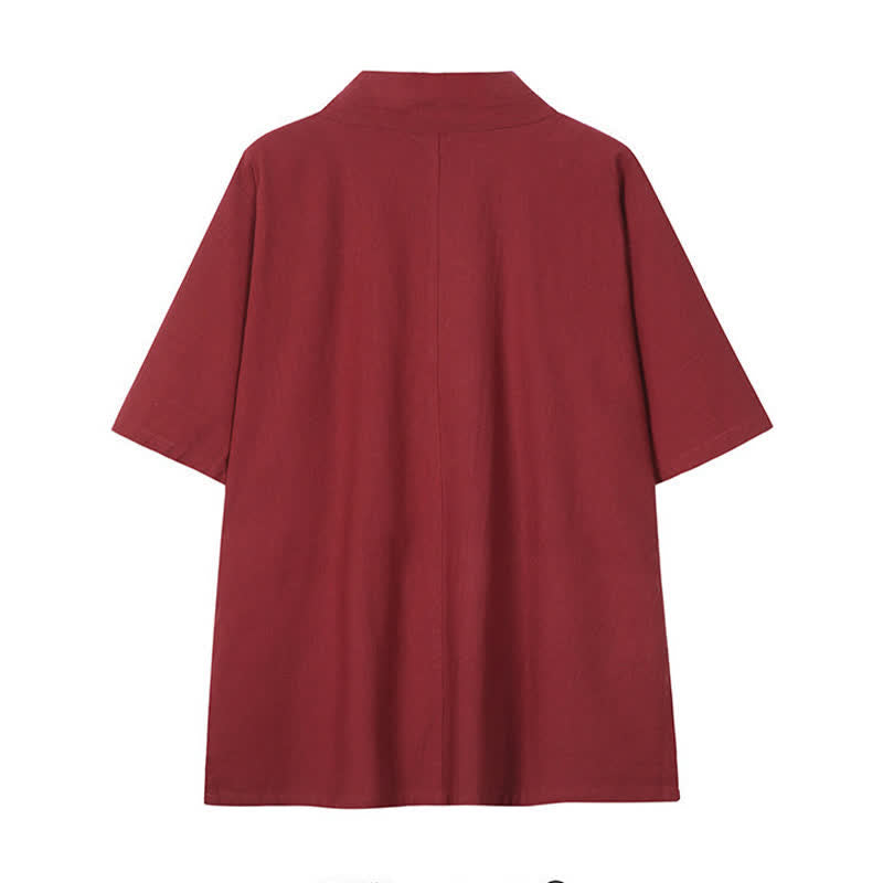 Nimara Ritual Spring Summer Minimalist Drawstring Solid Cotton Linen Men's Kimono