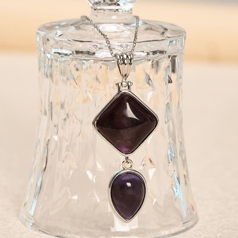 Nimara Ritual Natural Stone Opal Double Pendant Calm Necklace