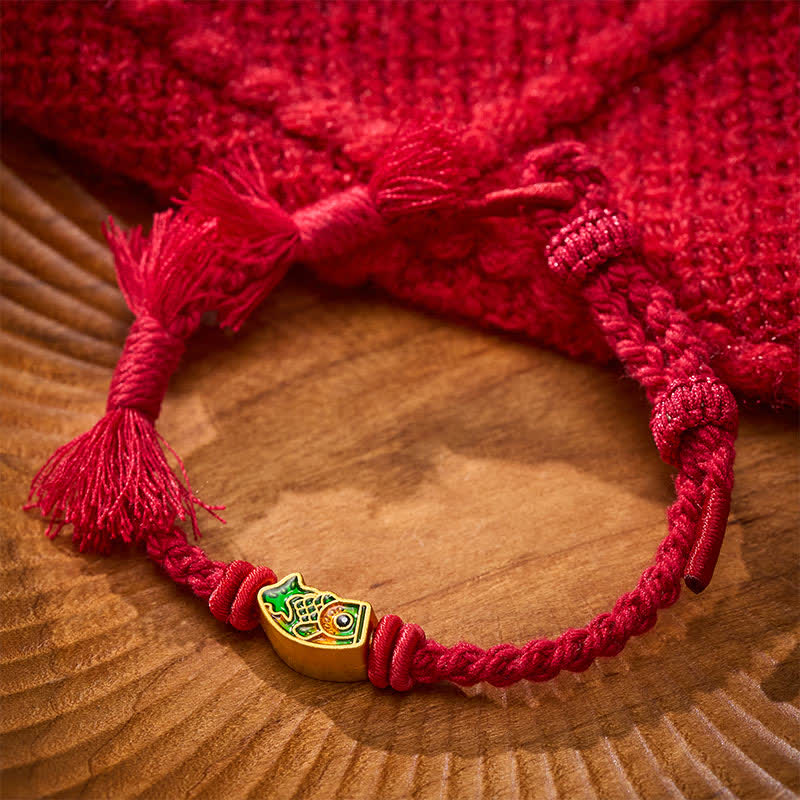Nimara Ritual Auspicious Red String Koi Fish Success Bracelet