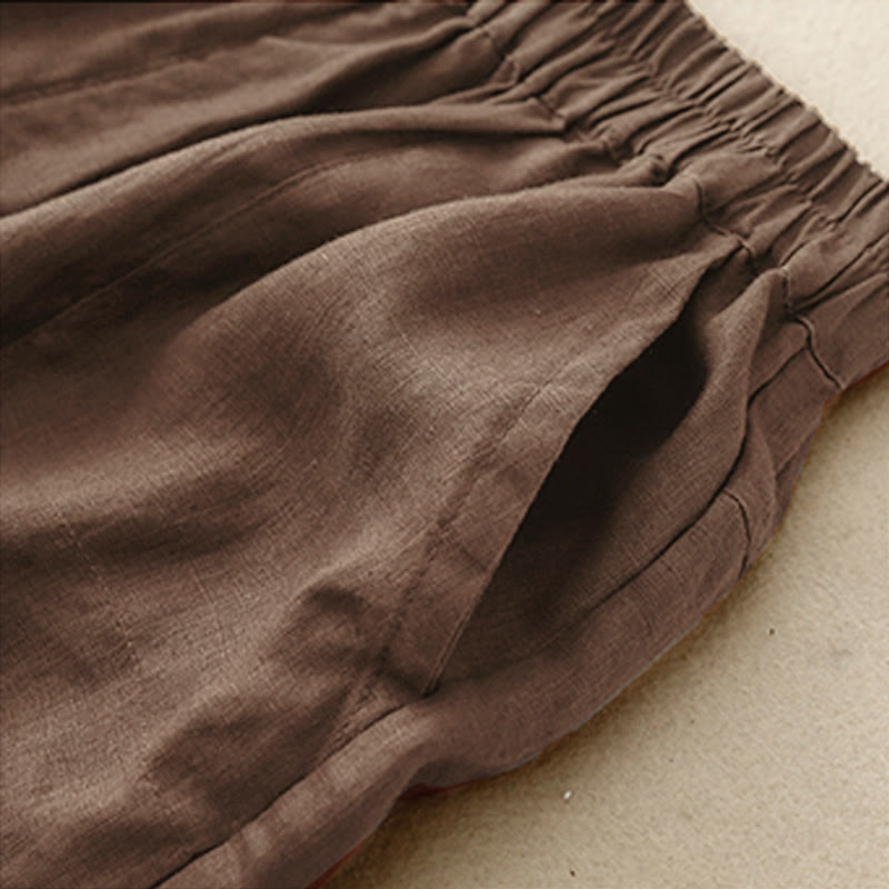Nimara Ritual Summer Casual Plain Women's Elasti Straight Shorts With Pockets