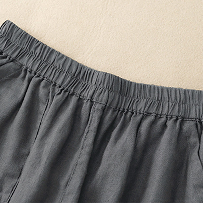 Nimara Ritual Summer Casual Plain Women's Elasti Straight Shorts With Pockets