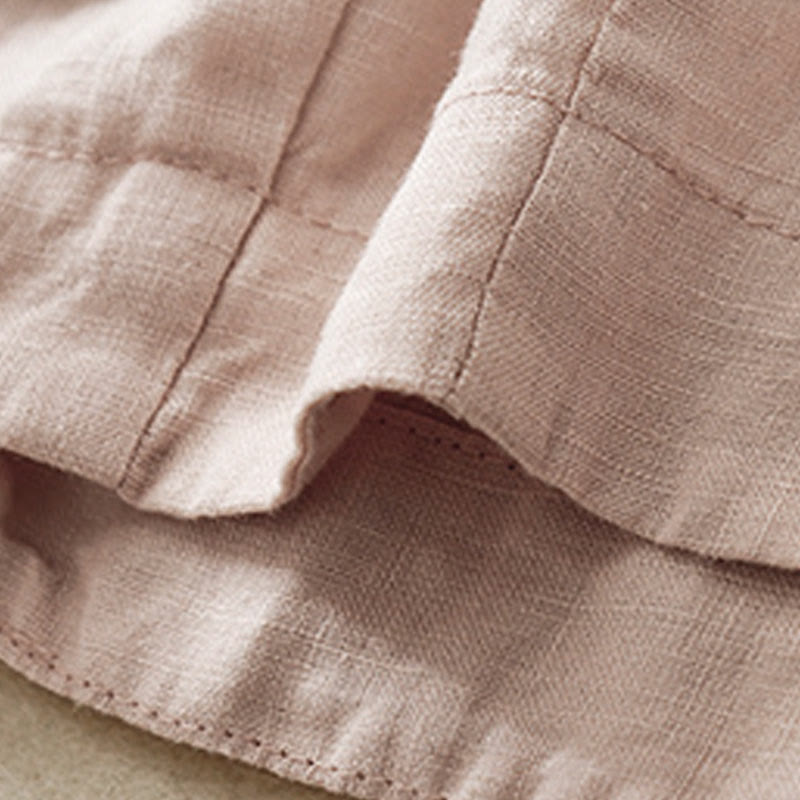 Nimara Ritual Casual Plain Cropped Pants Women's Linen Harem Pants With Pockets