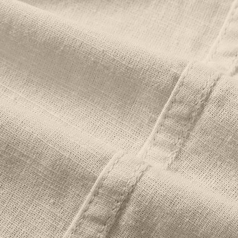 Nimara Ritual Summer Men's Short Sleeve Button Down Cotton Linen Shirt