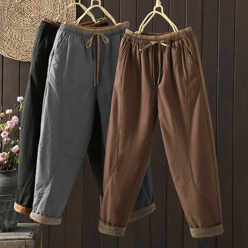 Nimara Ritual Plain Women's Harem Thermal Pants With Pockets