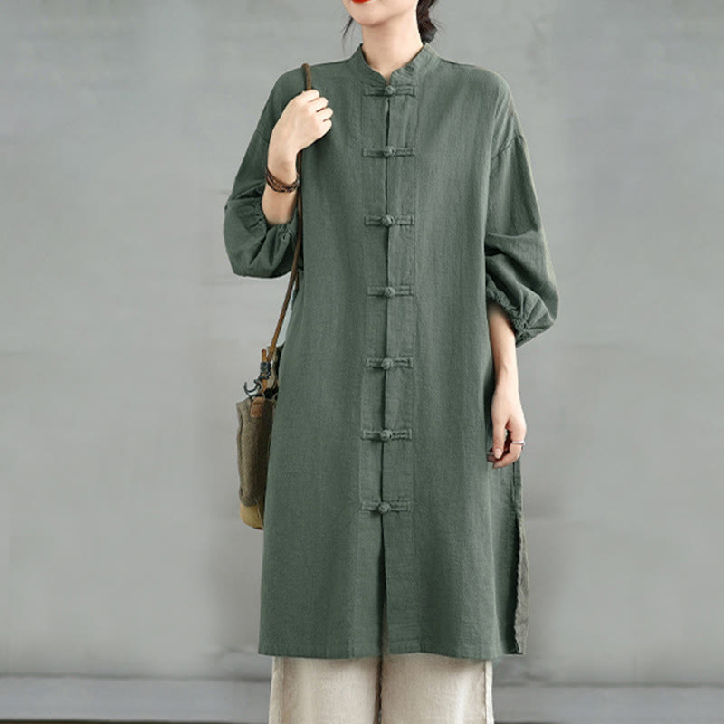 Nimara Ritual Casual Frog-button Women's Coat With Pockets