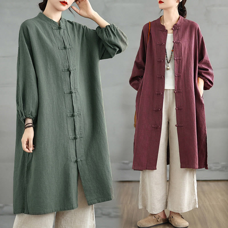 Nimara Ritual Casual Frog-button Women's Coat With Pockets