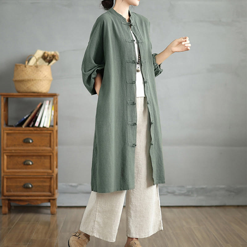 Nimara Ritual Casual Frog-button Women's Coat With Pockets