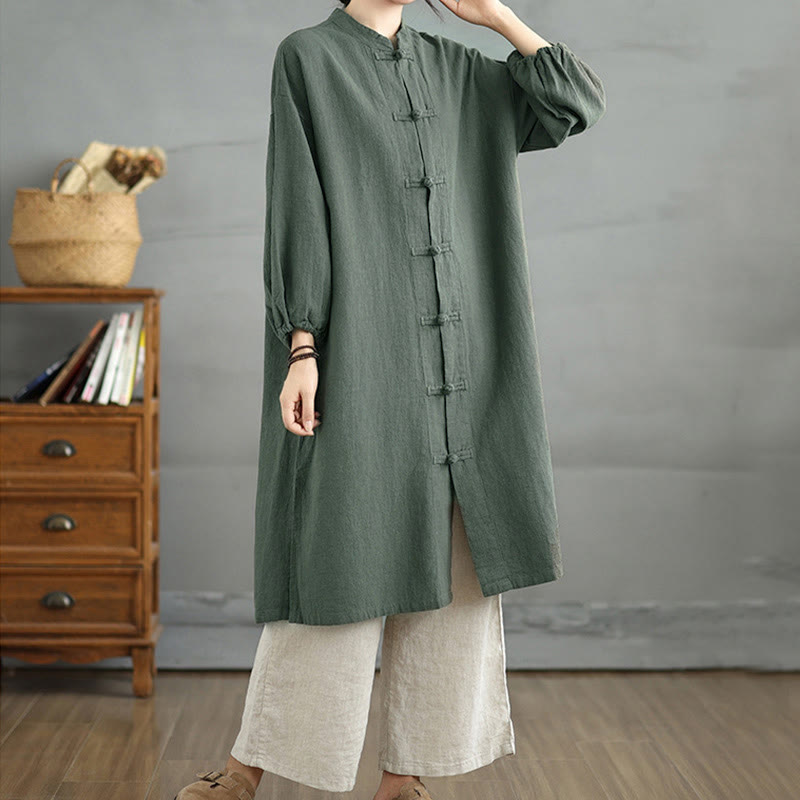 Nimara Ritual Casual Frog-button Women's Coat With Pockets