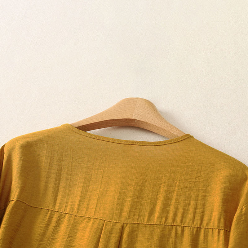 Nimara Ritual Summer Casual Minimalist Button-Up Solid Women's Long Sleeve Shirts