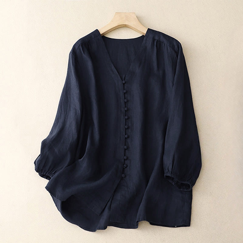 Nimara Ritual V-Neck Design Women's Long Sleeve Shirt