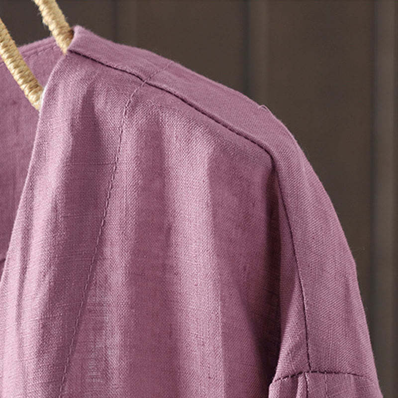 Nimara Ritual Pure Color V-neck Women's Jacket With Pockets