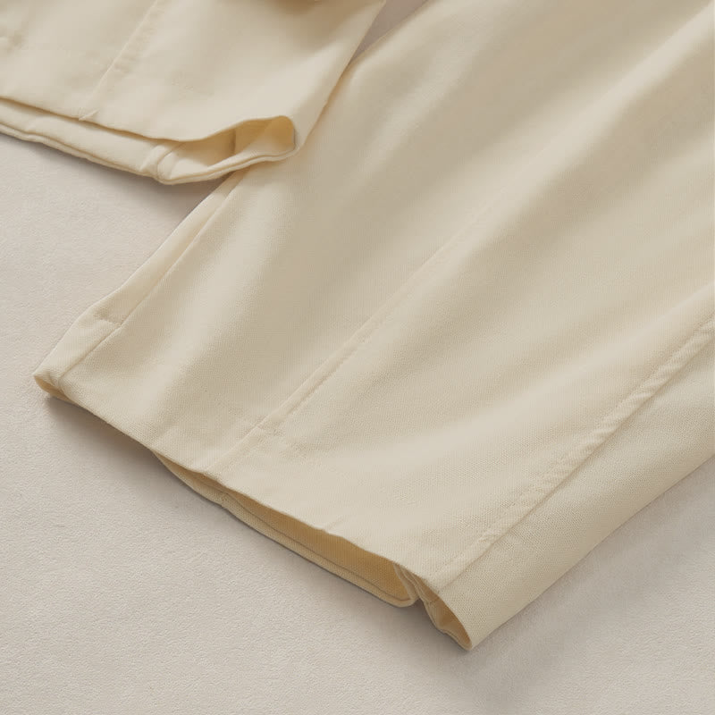 Nimara Ritual Summer Casual Simple Drawstring Solid Cotton Linen Cropped Pants Women's Harem Pants With Pocket