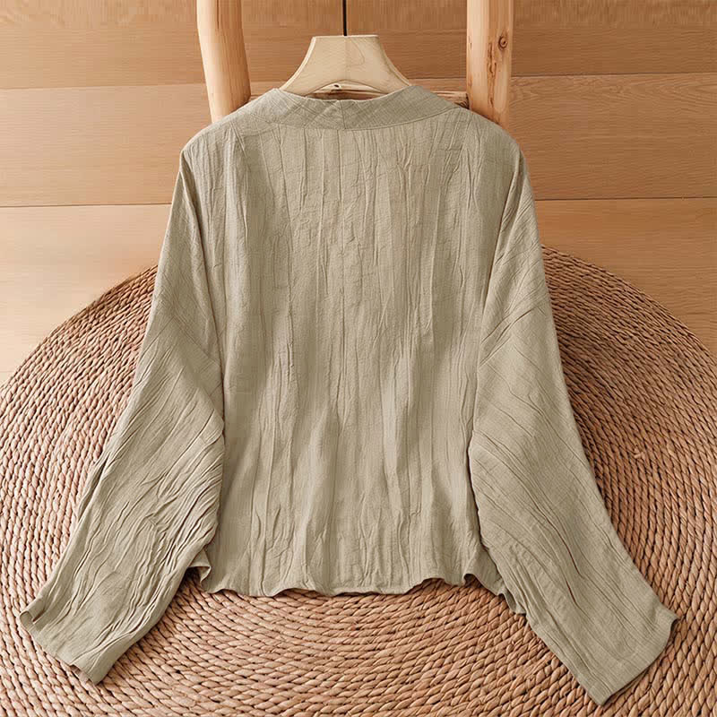 Nimara Ritual Summer Casual Boho Wrinkle Design Drawstring Solid Women's Kimono