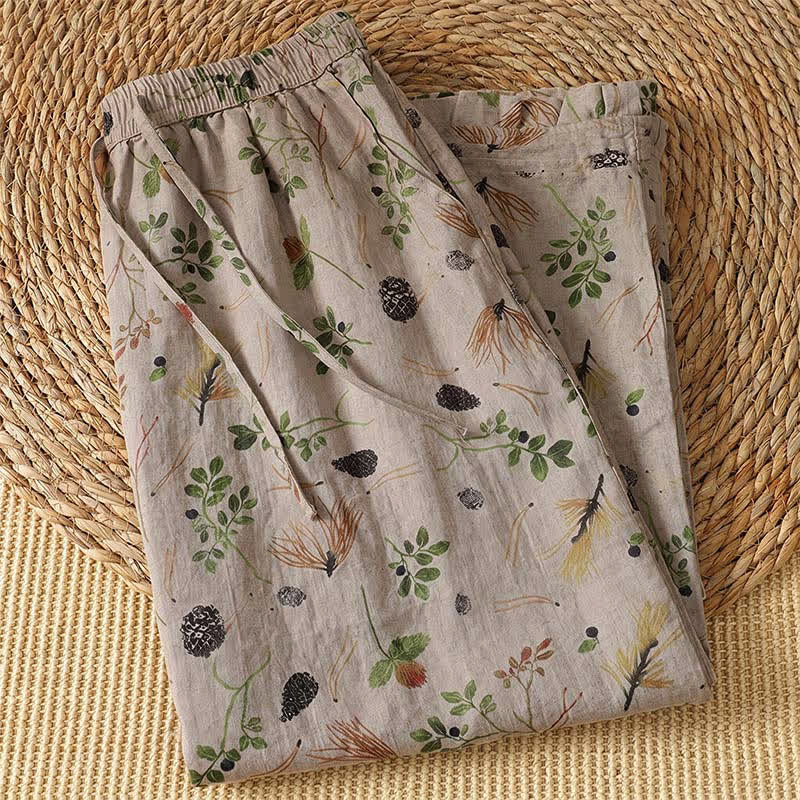 Nimara Ritual Summer Casual Boho Floral Plant Women's Skirts With Pocket