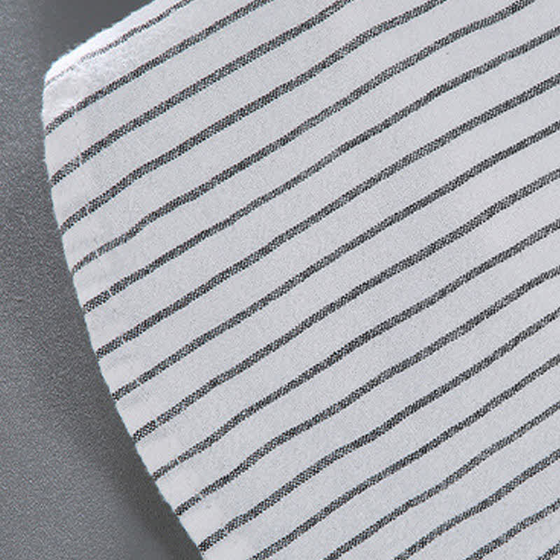 Nimara Ritual Spring Fall Casual Minimalist Button-Up Vertical Striped Men's Long Sleeve Shirts With Patch Pocket