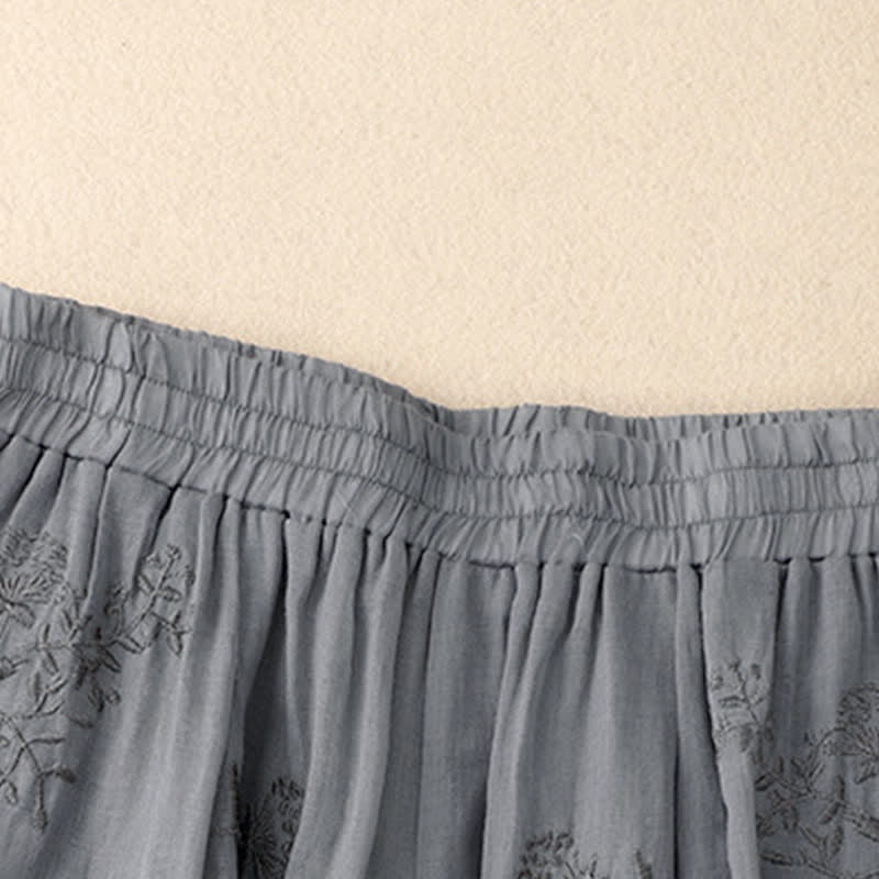 Nimara Ritual Embroidered Pattern Women's Harem Pants With Pockets