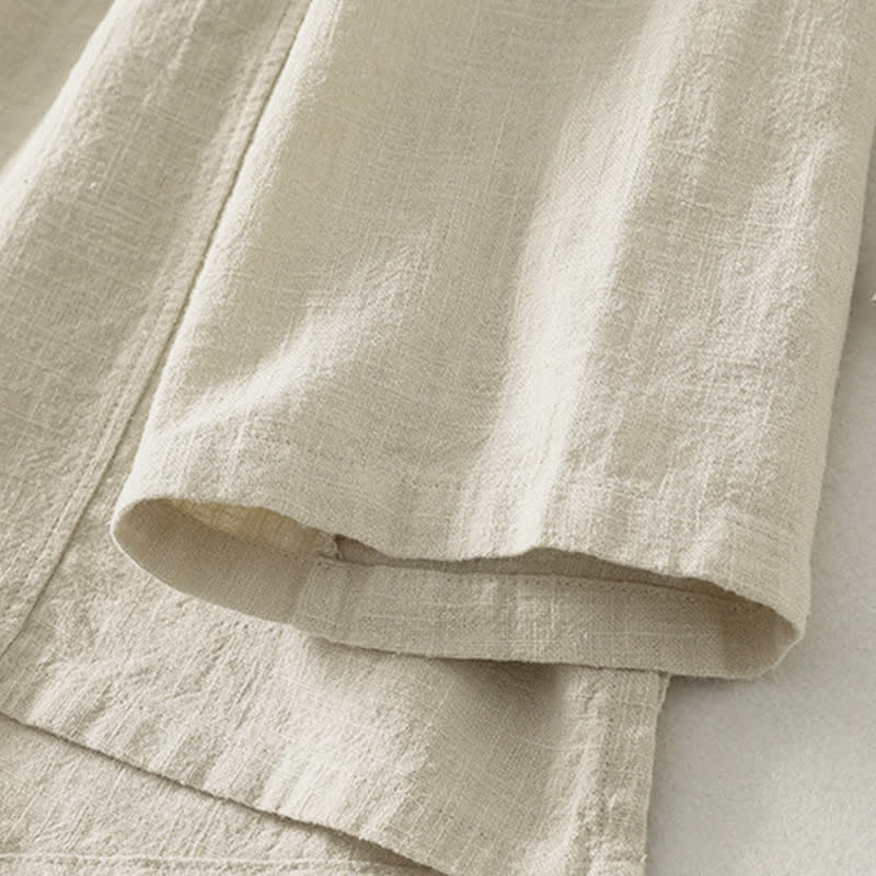 Nimara Ritual Casual Plain Frog-buttons Women's Long Sleeve Shirt