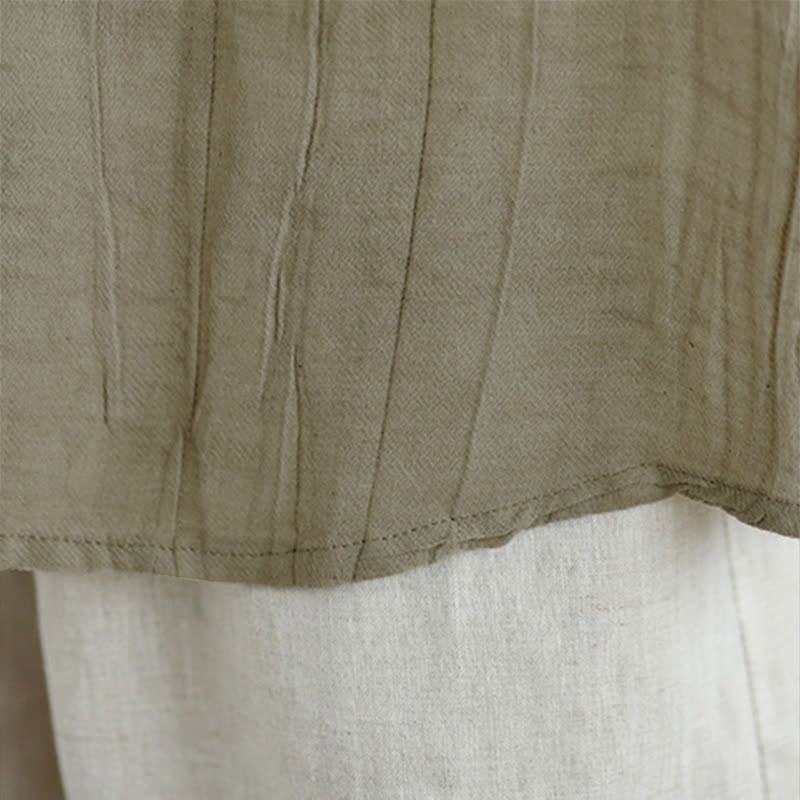 Nimara Ritual Summer Wrinkles Simple Design Crew Neck Women's Sleeveless Vest Waistcoat