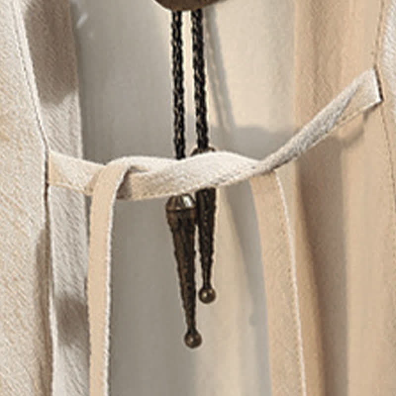 Nimara Ritual Spring Summer Casual Vintage Embroidery Crane Men's Elbow-Length Sleeve Kimono