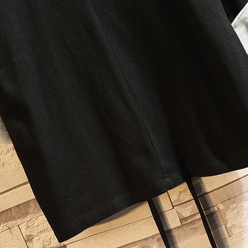 Nimara Ritual Spring Summer Casual Minimalist Solid Three-Quarter Sleeve Men's Kimono With Pockets