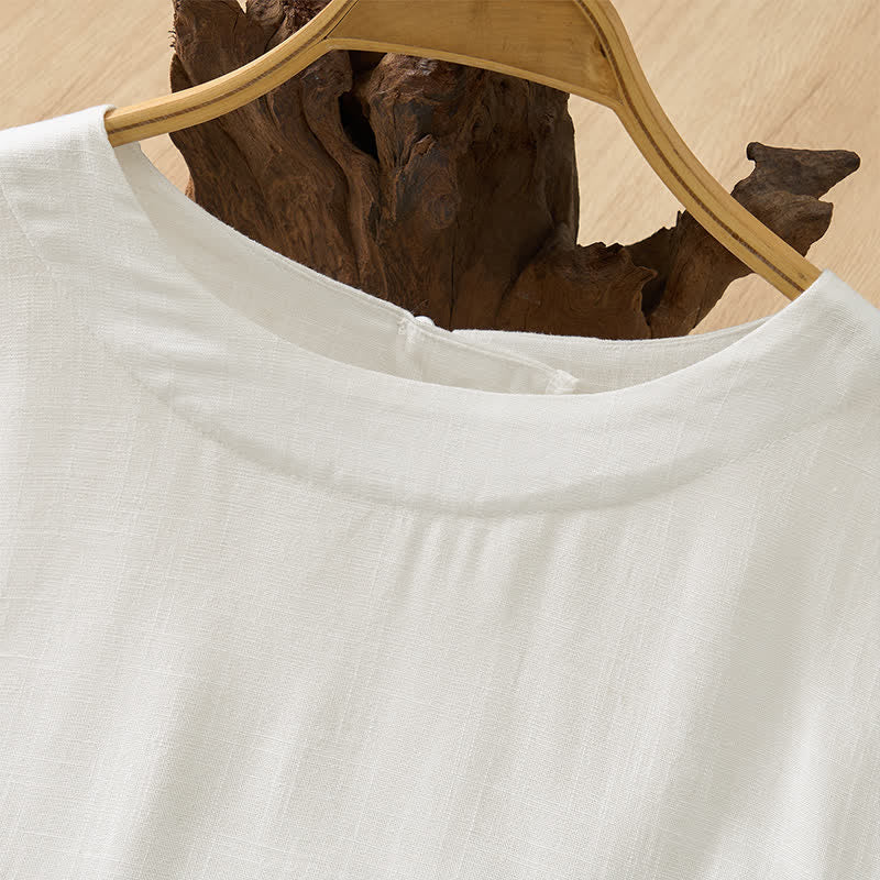 Nimara Ritual Summer Casual Minimalist Crew Neck Solid Cropped Women's Short Sleeve T-Shirts