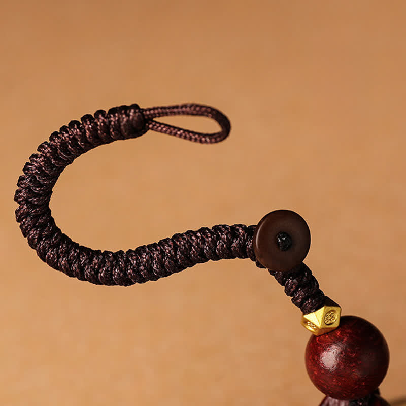 Nimara Ritual Red Sandalwood Om Mani Padme Hum Yuanbao Wisdom Keychains