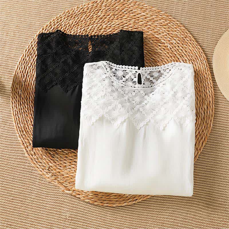 Nimara Ritual Summer Elegant Casual Lace Solid Women's Long Sleeve T-Shirt