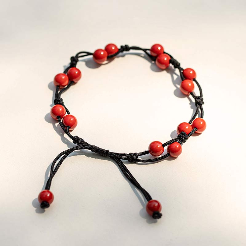 Nimara Ritual Red Agate Moss Agate Cinnabar Calm Bracelet