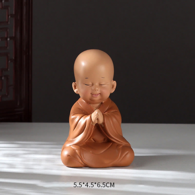 Nimara Ritual Small Mini Meditation Praying Monk Serenity Resin Home Decoration