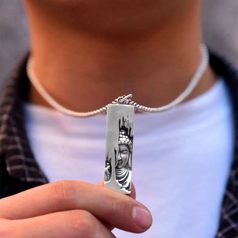 Nimara Ritual Tathagata Buddha Strength Protection Amulet Lucky Vintage Style Pendant Necklace