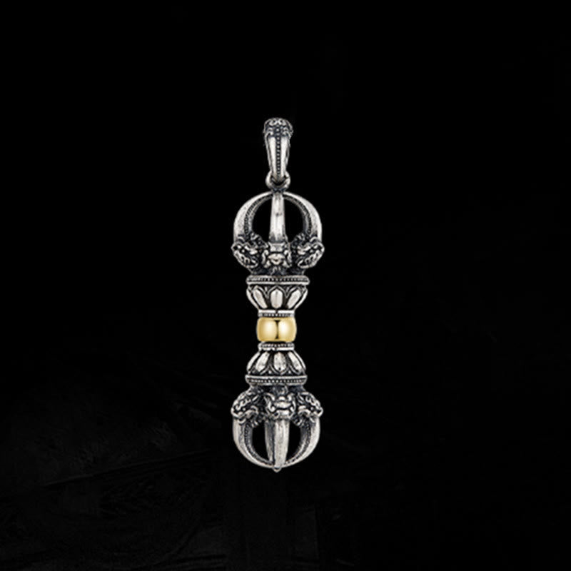 Nimara Ritual Tibetan Dorje Vajra Design Wealth Necklace Pendant