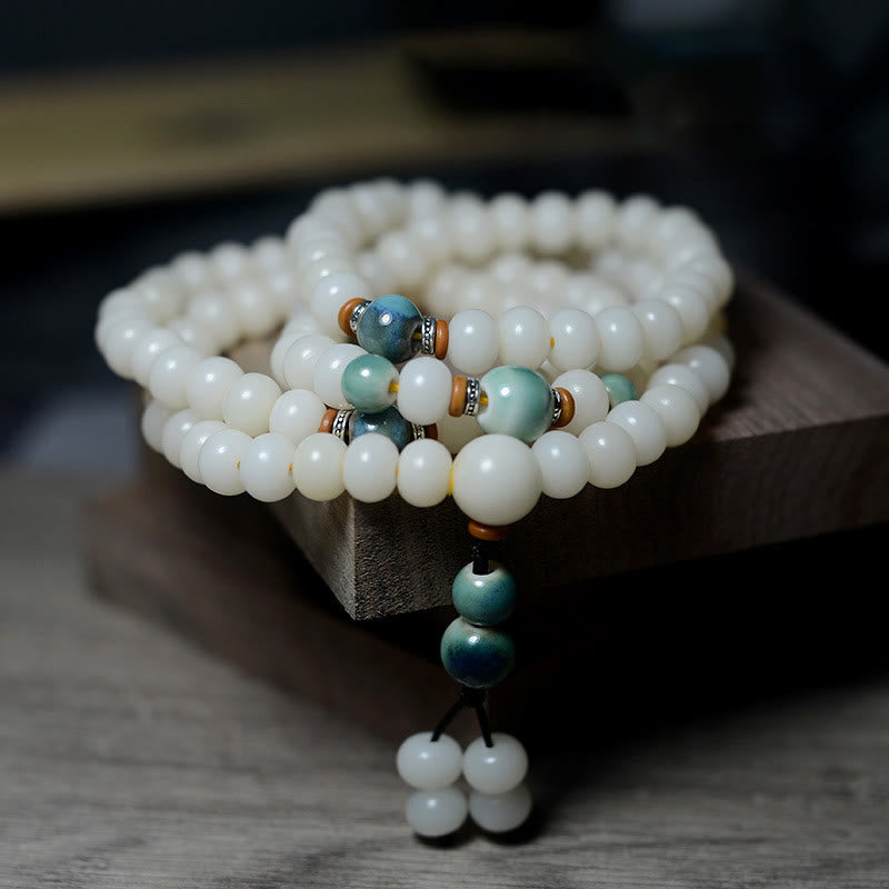 Nimara Ritual 108 Mala Beads Bodhi Seed Keep Away Evil Spirits Calm Bracelet