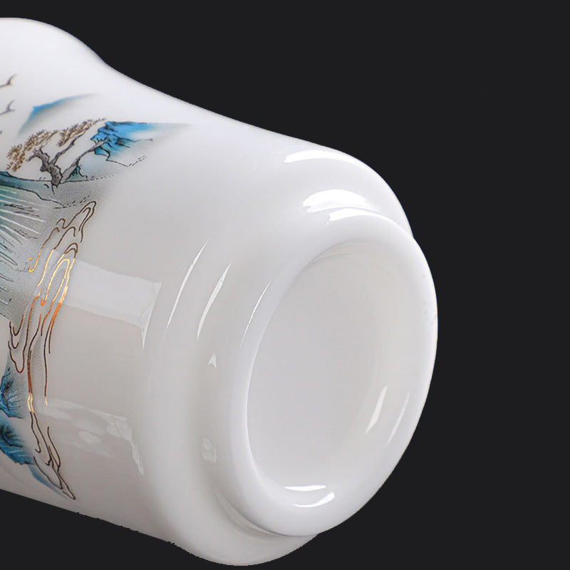 Nimara Ritual Mountains Rivers Tree Ceramic Teacup Kung Fu Tea Cup 120ml