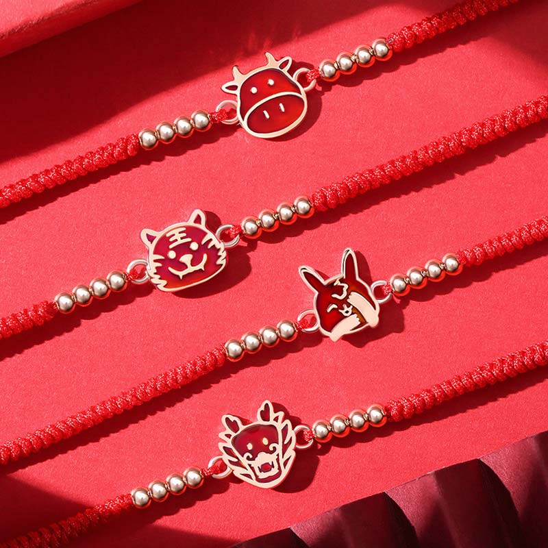 Nimara Ritual 12 Chinese Zodiac Lucky Red String Bracelet