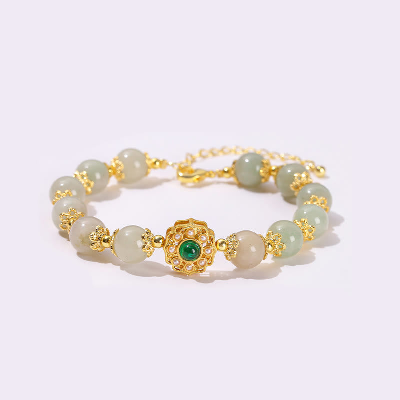 Nimara Ritual Natural Jade Prosperity Bead Chain Bracelet