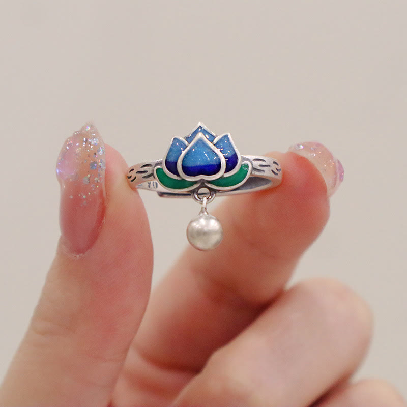 Nimara Ritual Lotus Flower Pattern Enlightenment Ring